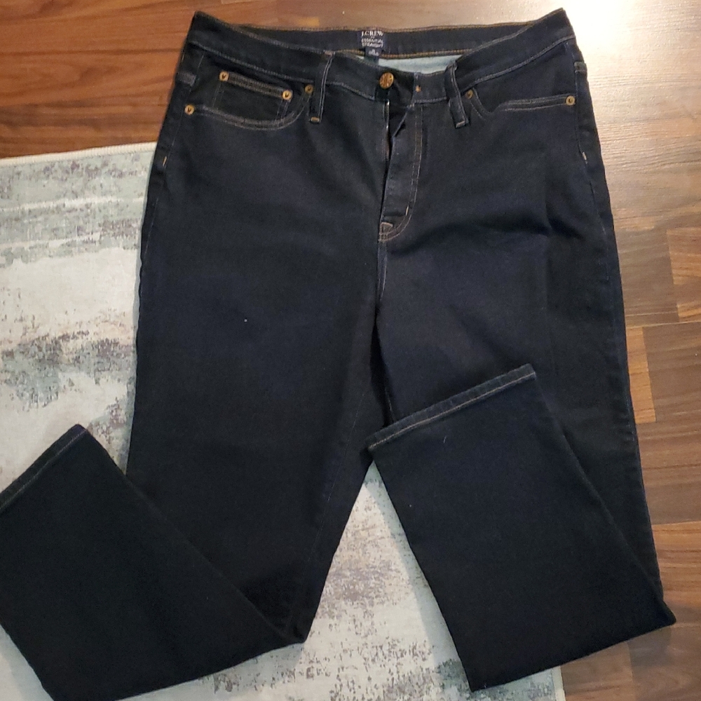 J. Crew Women's Dark Blue Straight Leg Jeans New!